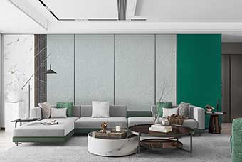 许昌轻奢风格-客厅